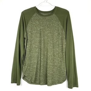 Long Sleeve Knit Pullover Army Green